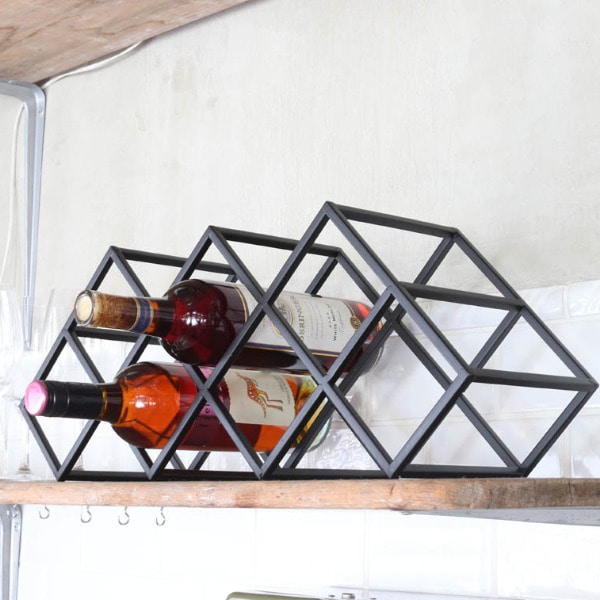 ワインラック DULTON ダルトン メタルワインラック ソアベ ワインボトル 7本 収納 アイアン製 （ ワイン ラック ワイン収納 ワイン棚 ボトルラック おしゃれ ワインストッカー アイアン インテリア 保存 保管 キッチン収納 ）