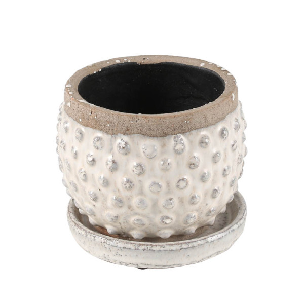 植木鉢 テラコッタ 鉢 プランター バブル ポット S ダルトン DULTON （ プラントポット 穴あり 水抜き穴 園芸 ソーサー 受け皿 付き インテリア おしゃれ フラワーポット 鉢植え ）