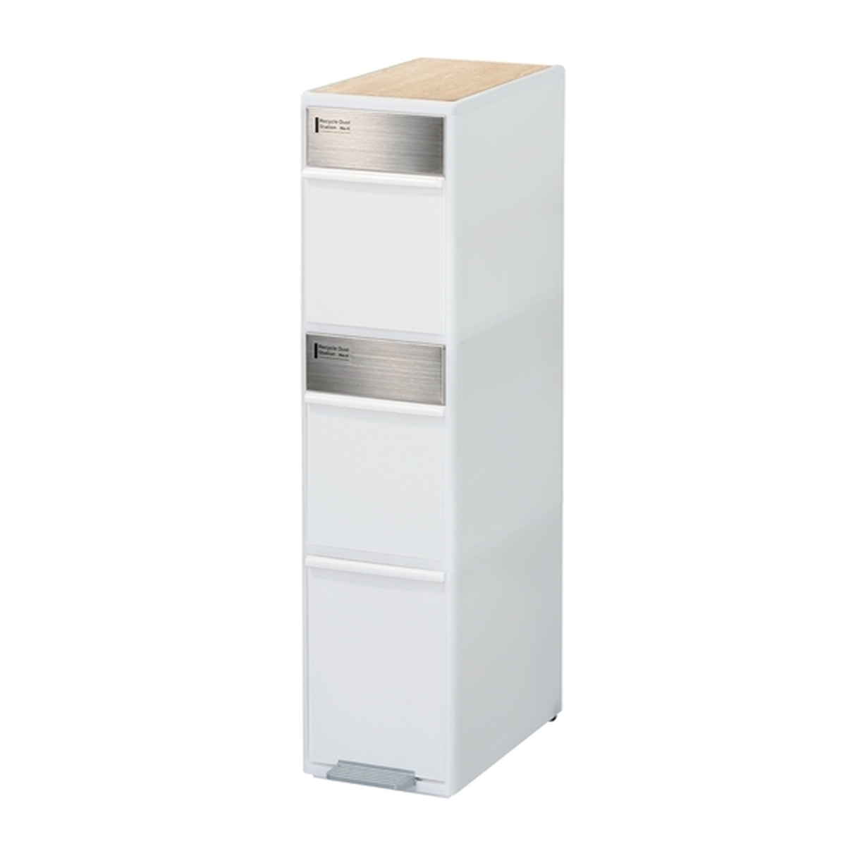 ゴミ箱 55L 分別 スイングステーション ワイド ウッドトップ 3段 （ 55 リットル ダストボックス ごみ箱 キッチン 作業台 ふた付き 分別ゴミ箱 縦型 スリム コンパクト シンプル おしゃれ インテリア 耐熱性 鍋置き ）