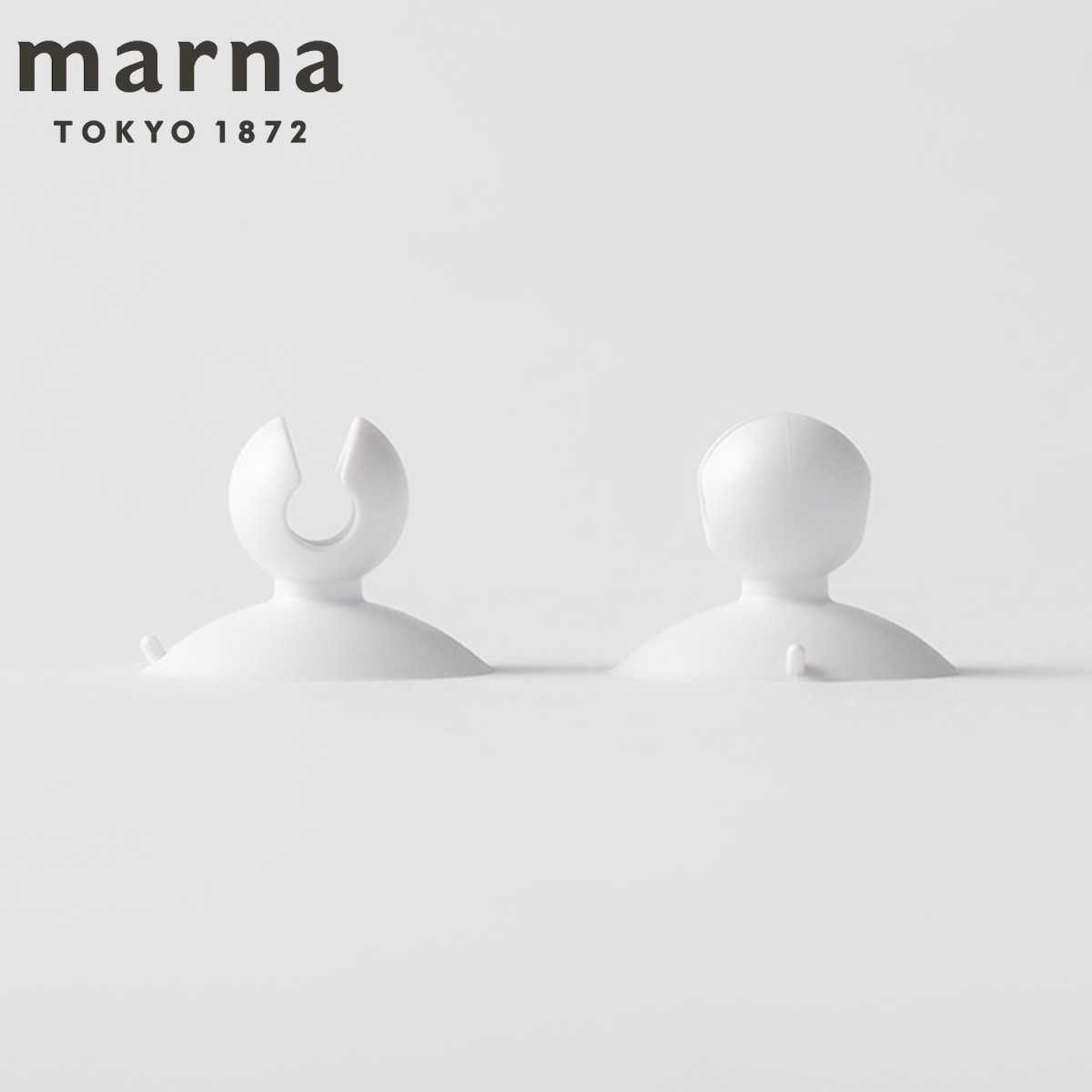 marna マーナ COLOR SPICE いろいろキャッチャー W444 （ 洗面フック フック 吸着 洗面所 洗面 収納 洗面収納 洗面所収納 吸盤 歯ブラシホルダー ゴム コード ペン 小物 引っ掛ける くっつける 壁 壁面収納 白 ホワイト ）