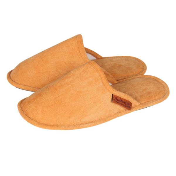 スリッパ 22.5cm～25.0cm コーデュロイ 女性用 レディース ダルトン DULTON （ ルームシューズ ルームスリッパ 室内 収納袋付き 持ち運び 滑りにくい 樹脂製 前詰まり 外縫い 来客用 部屋履き オールシーズン シンプル ） 【イエロー】