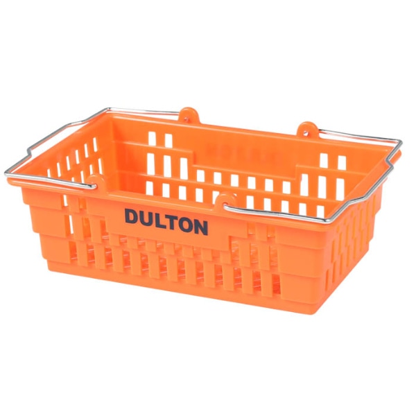 ダルトン バスケット 幅15×奥行9.5×高さ5.2cm （ DULTON 小物収納 収納バスケット 小物入れ 持ち手付き 収納 卓上収納 積み重ね スタッキング ミニ 小物ケース プラスチック おしゃれ ）【 オレンジ 】