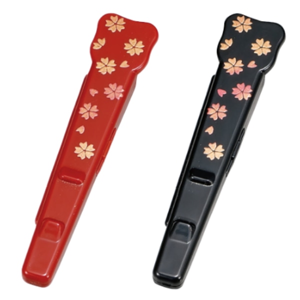 箸箱 携帯用 箸キャップ 箸置き さくら （ 箸先キャップ 箸先カバー 箸入れ 和柄 和風 花柄 桜 サクラ お箸用 箸用 箸先 カバー キャップ 保護 ） 【 赤 】