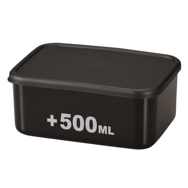 お弁当箱 1段 500ml 長方形 ランチプラス M 黒 （ 弁当箱 ランチボックス レンジ対応 食洗機対応 日本製 ブラック レンジOK 食洗機OK お弁当 弁当 一段 作り置き シール容器 おかず容器 ）