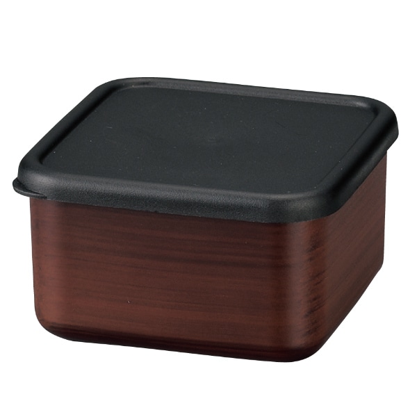 お弁当箱 1段 250ml スクエア ランチプラス S 栃木目 （ 弁当箱 ランチボックス レンジ対応 食洗機対応 一段 大人 レンジOK 食洗機OK お弁当 弁当 保存容器 一段弁当箱 木目 日本製 ）