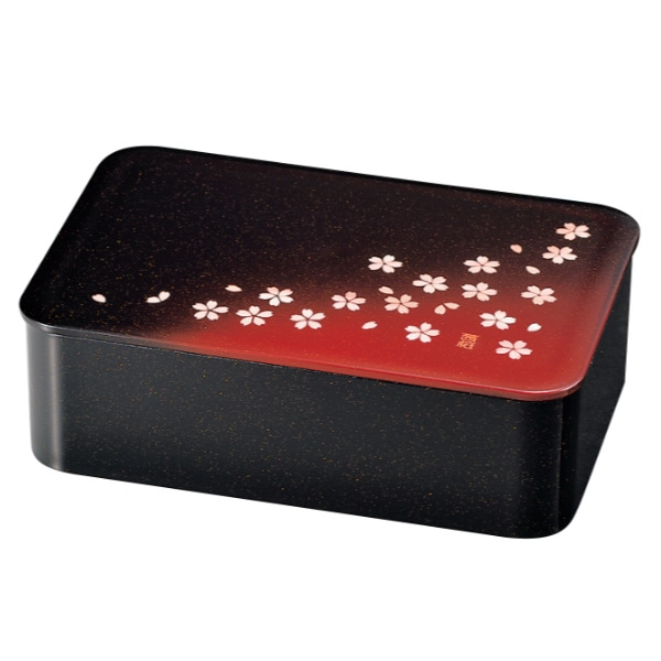 お弁当箱 1段 600ml 一段ランチ S 茜桜 （ 弁当箱 ランチボックス レンジ対応 食洗機対応 一段 花柄 女子 レンジOK 食洗機OK お弁当 弁当 中子付き ランチバンド付き 一段弁当箱 和柄 和風 女性 ）