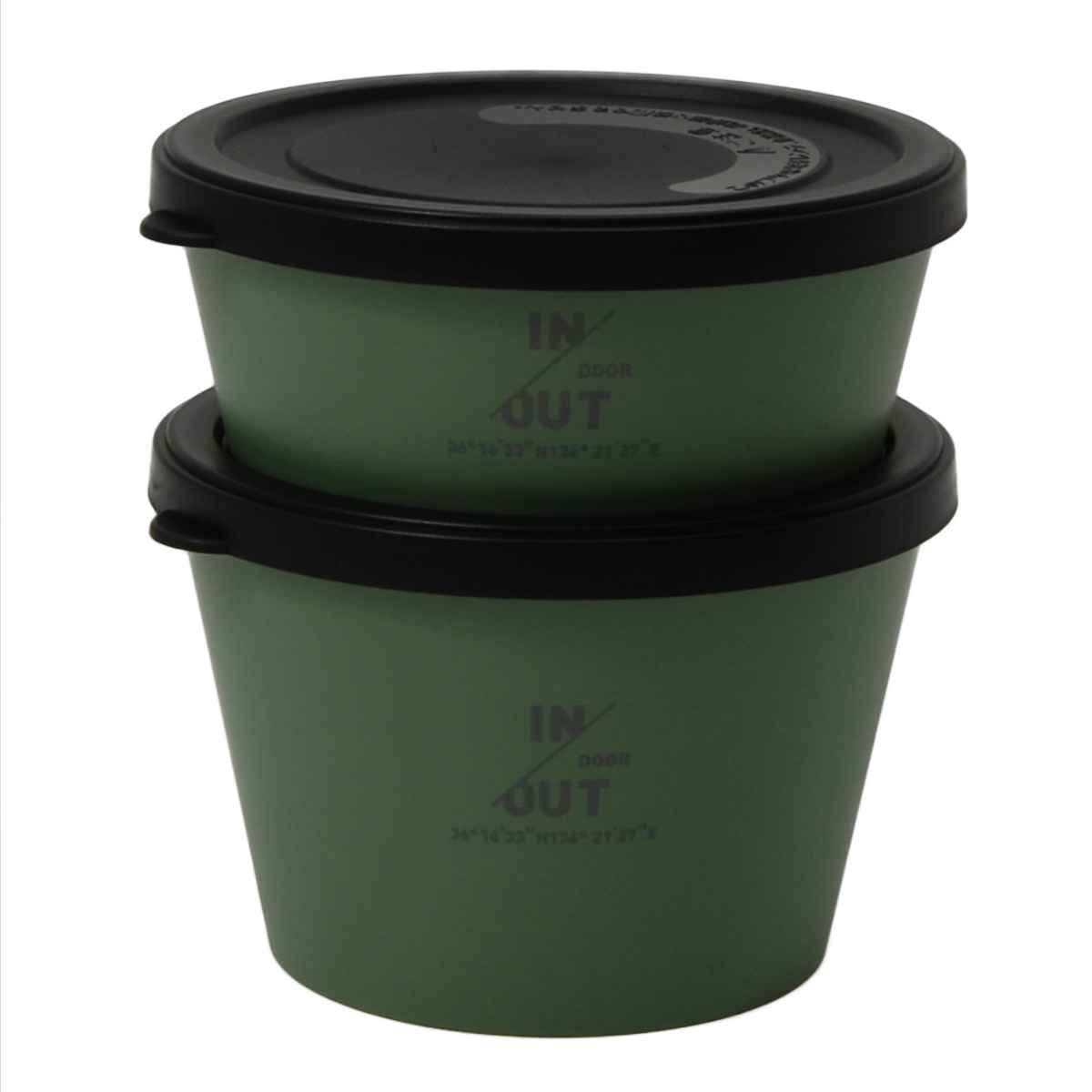 お弁当箱 850ml 2段 カップランチ S L セット （ 弁当箱 ランチボックス 保存容器 レンジ対応 食洗機対応 レンジOK 食洗機OK シール容器 お弁当 弁当 二段 大人 日本製 ） 【 カーキ 】