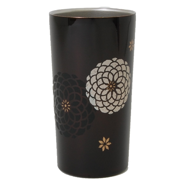 タンブラー 450ml ステンレス 真空二重構造 百華 コップ 日本製 （ ステンレスタンブラー トール 保温 保冷 マグカップ 保温タンブラー 保温マグ カップ マグ 保冷タンブラー 和柄 おしゃれ かわいい 和モダン 花柄 ） 【 溜 】