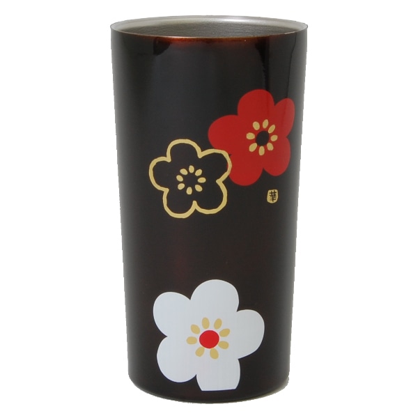 タンブラー 450ml ステンレス 真空二重構造 華文様梅 コップ 日本製 （ ステンレスタンブラー トール 保温 保冷 マグカップ 保温タンブラー 保温マグ カップ マグ 保冷タンブラー 和柄 おしゃれ かわいい 和モダン 花柄 ） 【 春慶 】