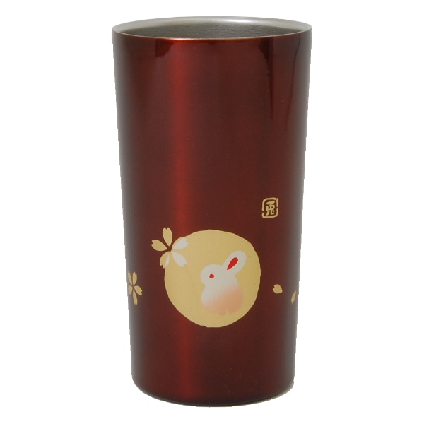 タンブラー 450ml ステンレス 真空二重構造 ハンコうさぎ コップ 日本製 （ ステンレスタンブラー トール 保温 保冷 マグカップ 保温タンブラー 保温マグ カップ マグ 保冷タンブラー 和柄 おしゃれ かわいい 和モダン うさぎ ） 【 春慶 】