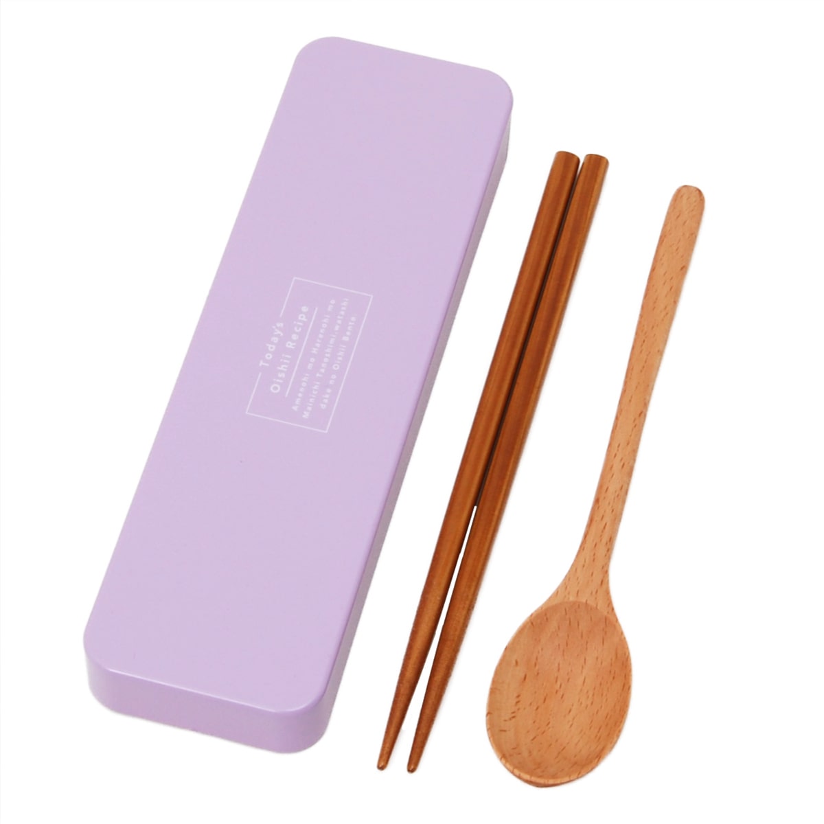 コンビセット 箸 スプーン 18cm iro iro スライド （ カトラリーセット お箸 カトラリー セット 女子 お弁当用 弁当 お弁当 持ち運び 携帯用 女性 ） 【 ブルーベリー 】