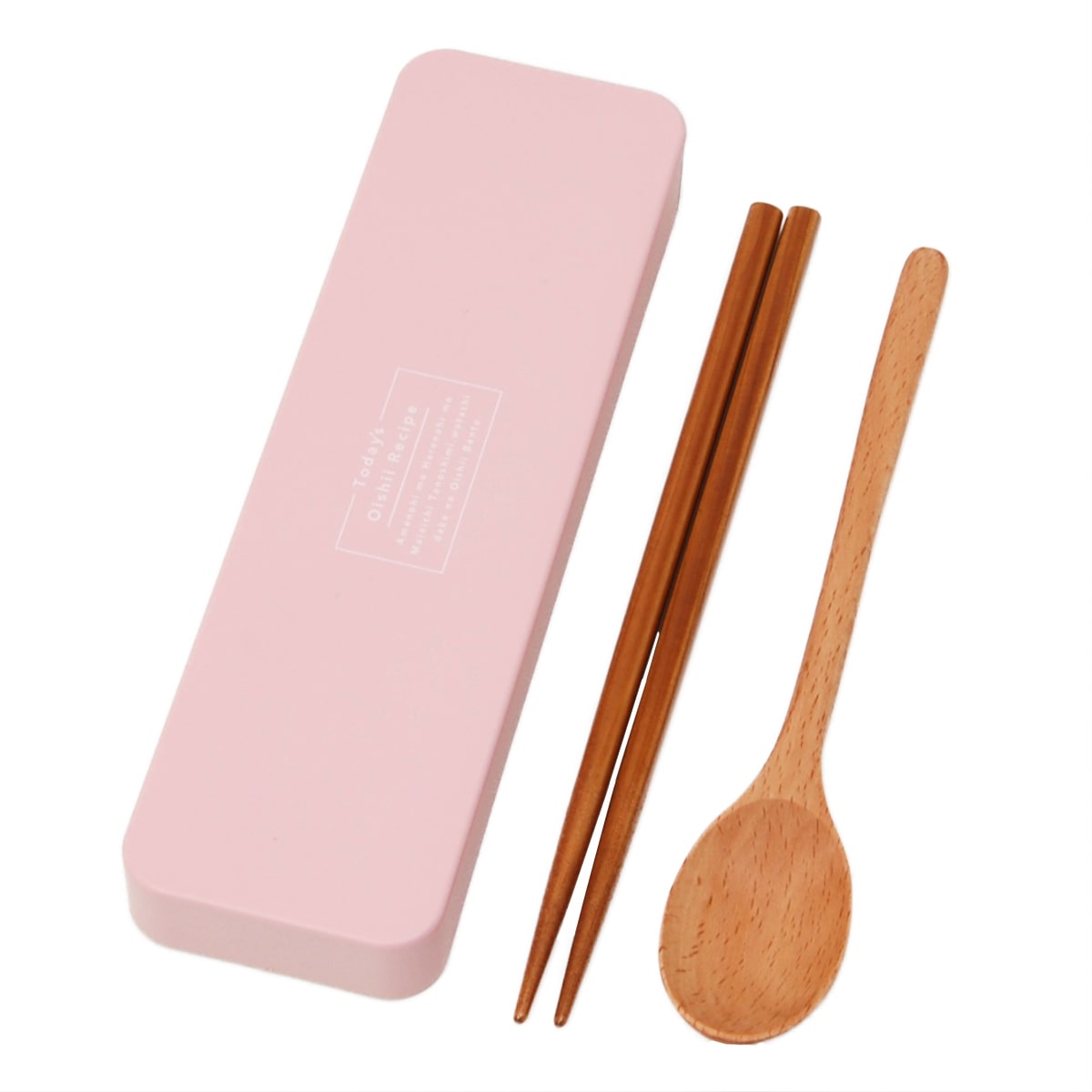 コンビセット 箸 スプーン 18cm iro iro スライド （ カトラリーセット お箸 カトラリー セット 女子 お弁当用 弁当 お弁当 持ち運び 携帯用 女性 ） 【 ピーチ 】