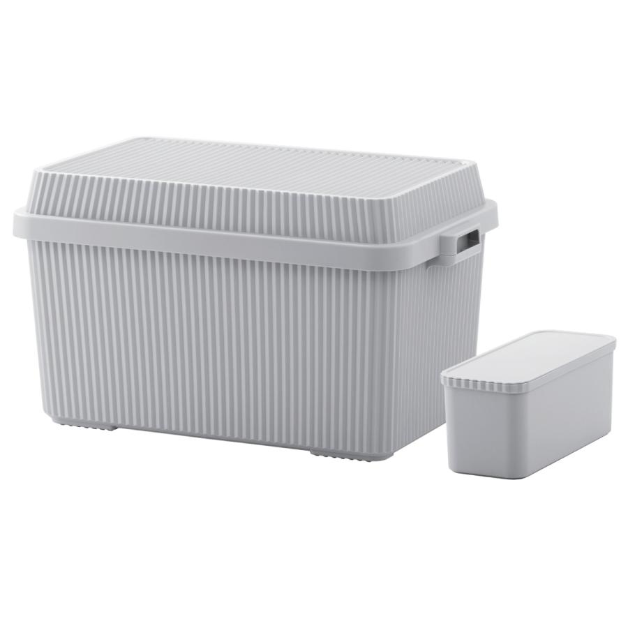 収納ボックス 83L 深型 インナーボックス付 スタックアップコンテナー83 （ コンテナボックス 蓋付き フタ付き 座れる 大型 日本製 アウトドア コンテナ キャンプ 屋外 屋内 大容量 収納 ボックス ） 【グレー】