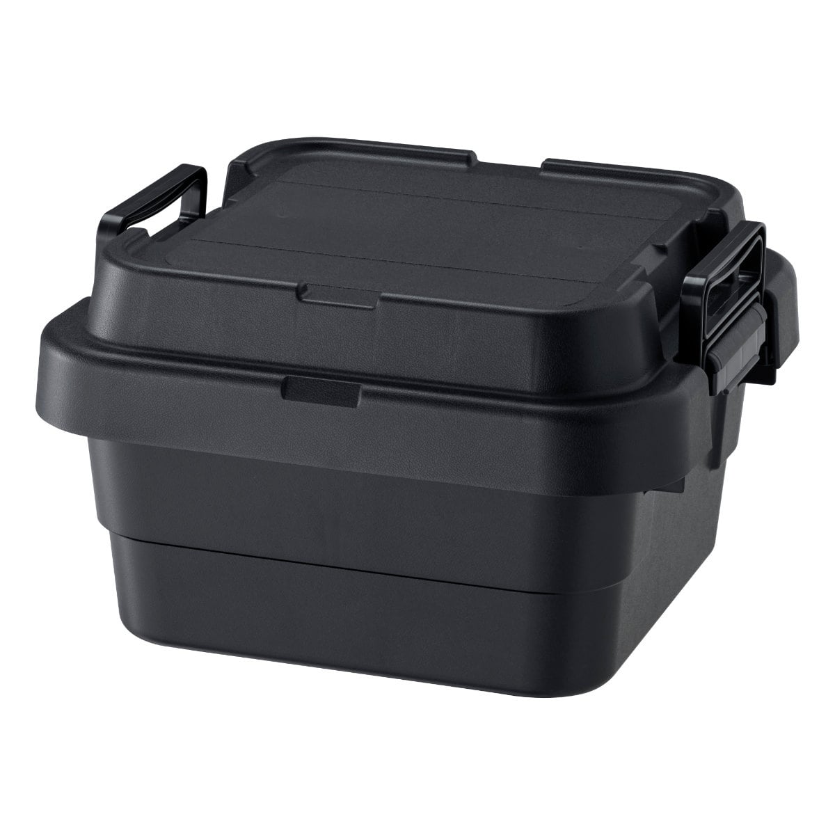 収納ボックス トランクカーゴ TC-30S LOW 幅40×奥行39×高さ24cm 収納ケース （ 座れる 屋外 スタッキング 収納 ボックス ケース 頑丈箱 フタ付き 工具箱 プラスチック アウトドア 持ち手付き 日本製 おしゃれ 車載 コンテナ ） 【ブラック】