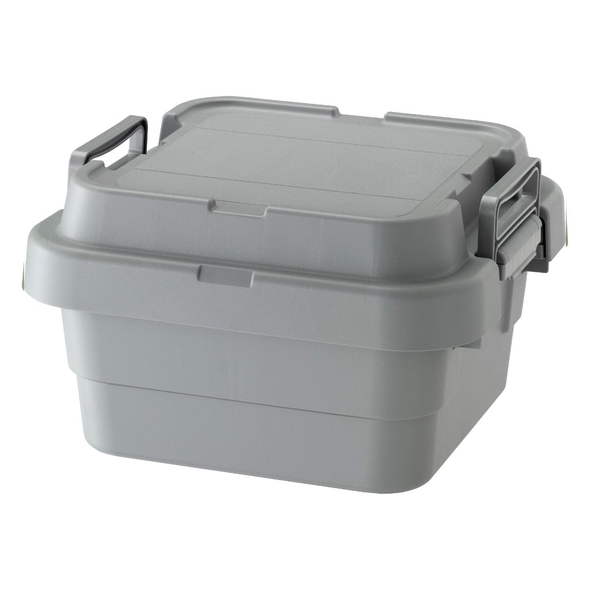 収納ボックス トランクカーゴ TC-30S LOW 幅40×奥行39×高さ24cm 収納ケース （ 座れる 屋外 スタッキング 収納 ボックス ケース 頑丈箱 フタ付き 工具箱 プラスチック アウトドア 持ち手付き 日本製 おしゃれ 車載 コンテナ ） 【グレー】