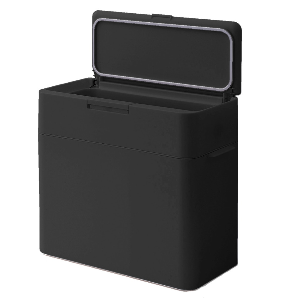 ゴミ箱 9.5L シールズ 抗菌仕様 （ ごみ箱 9.5リットル ダストボックス 抗菌 ふた付き 分別 コンパクト スリム シンプル 奥行17 卓上 シンク下 ワンタッチ オープン 密閉 ニオイ漏れ防止 生ゴミ オムツ 袋 見えない ）