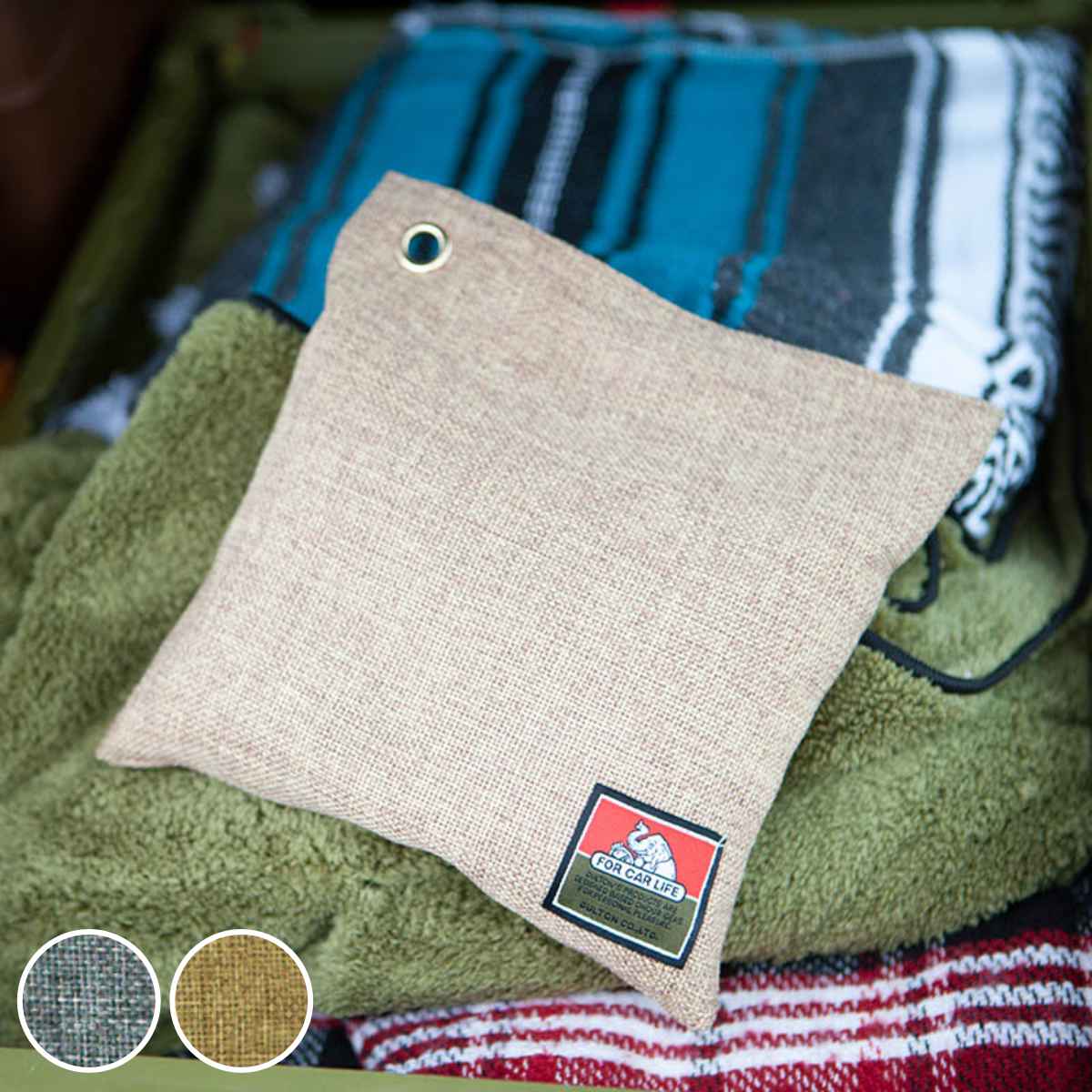 ダルトン チャコールデオドラントバッグ 500g FOR CAR LIFE （ DULTON 消臭バッグ 除湿バッグ 消臭剤 竹炭 抗菌 車 車内 クローゼット 玄関 下駄箱 繰り返し使える おしゃれ インテリア 消臭グッズ ）【 グレー 】