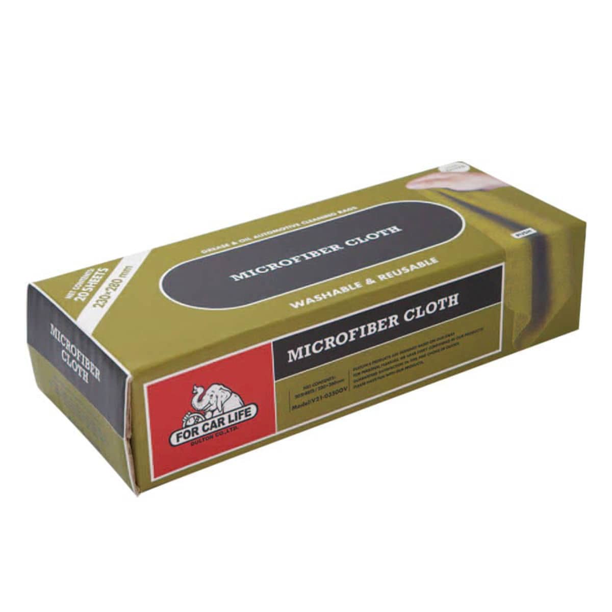 ダルトン FOR CAR LIFE マイクロファイバークロス 20枚入り （ DULTON 布巾 ふきん クロス タオル 雑巾 ぞうきん ダスター 掃除 吸水力 洗車 おしゃれ 自転車 車 車用品 カー用品 ）【 オリーブ 】
