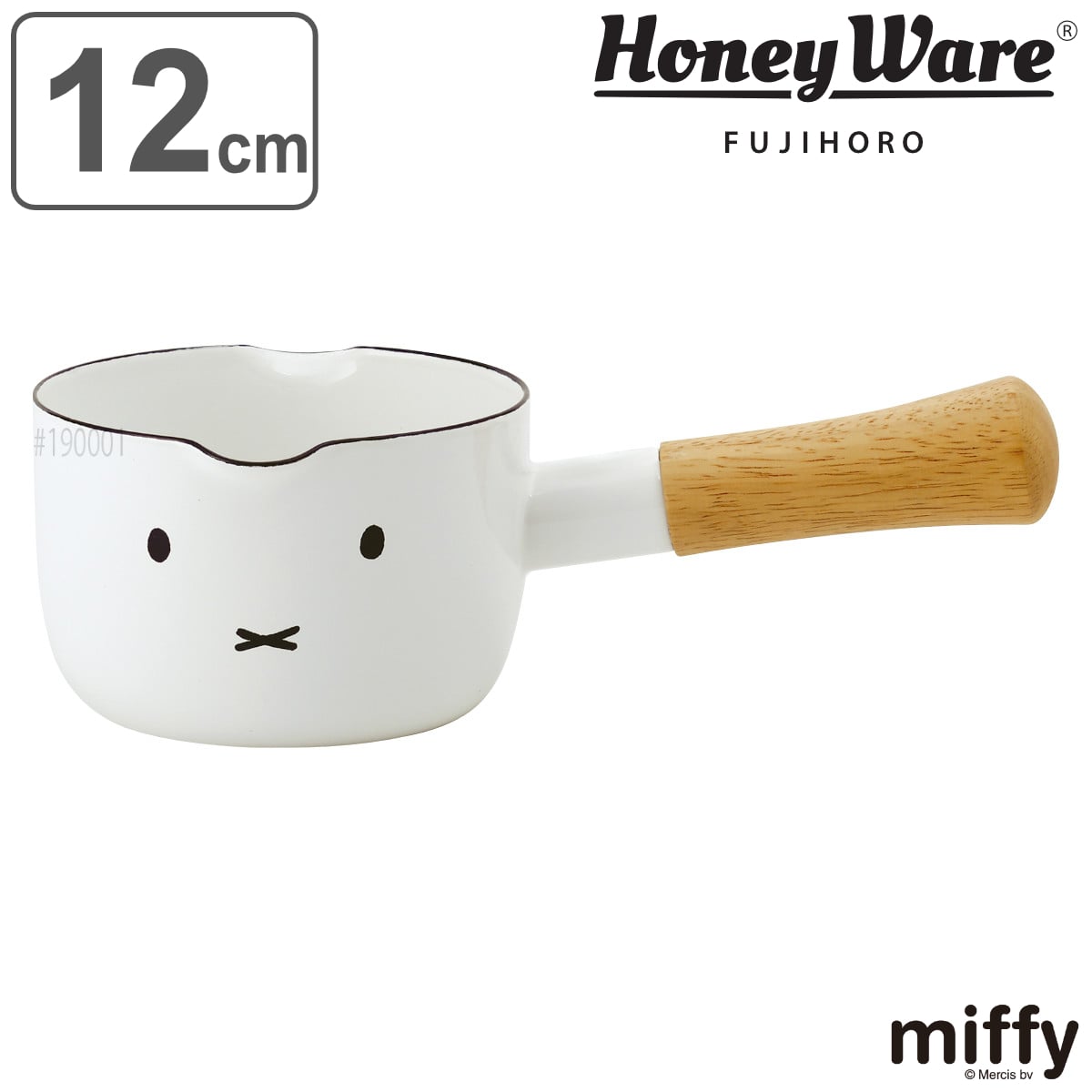 ミルクパン 12cm ガス火専用 富士ホーロー ミッフィーフェイス （ HoneyWare ハニーウェア ミッフィー ガス火対応 片手なべ 片手鍋 小ぶり 軽い 12センチ 小鍋 ホーロー鍋 琺瑯鍋 ほうろう鍋 両口鍋 ミニ 小さい おしゃれ miffy ）
