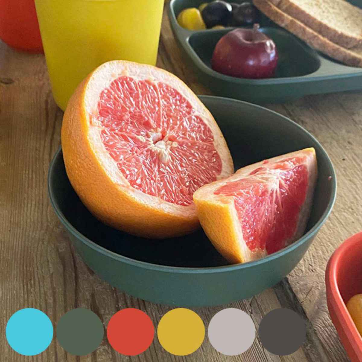 プレート 15cm S M&B ディーププレート プラスチック バンブーファイバー （ 食洗機対応 深皿 皿 お皿 バンブー 竹 割れにくい 軽い ビタミンカラー アウトドア キャンプ ピクニック 取り皿 子ども おしゃれ 深め ） 【グレージュ】