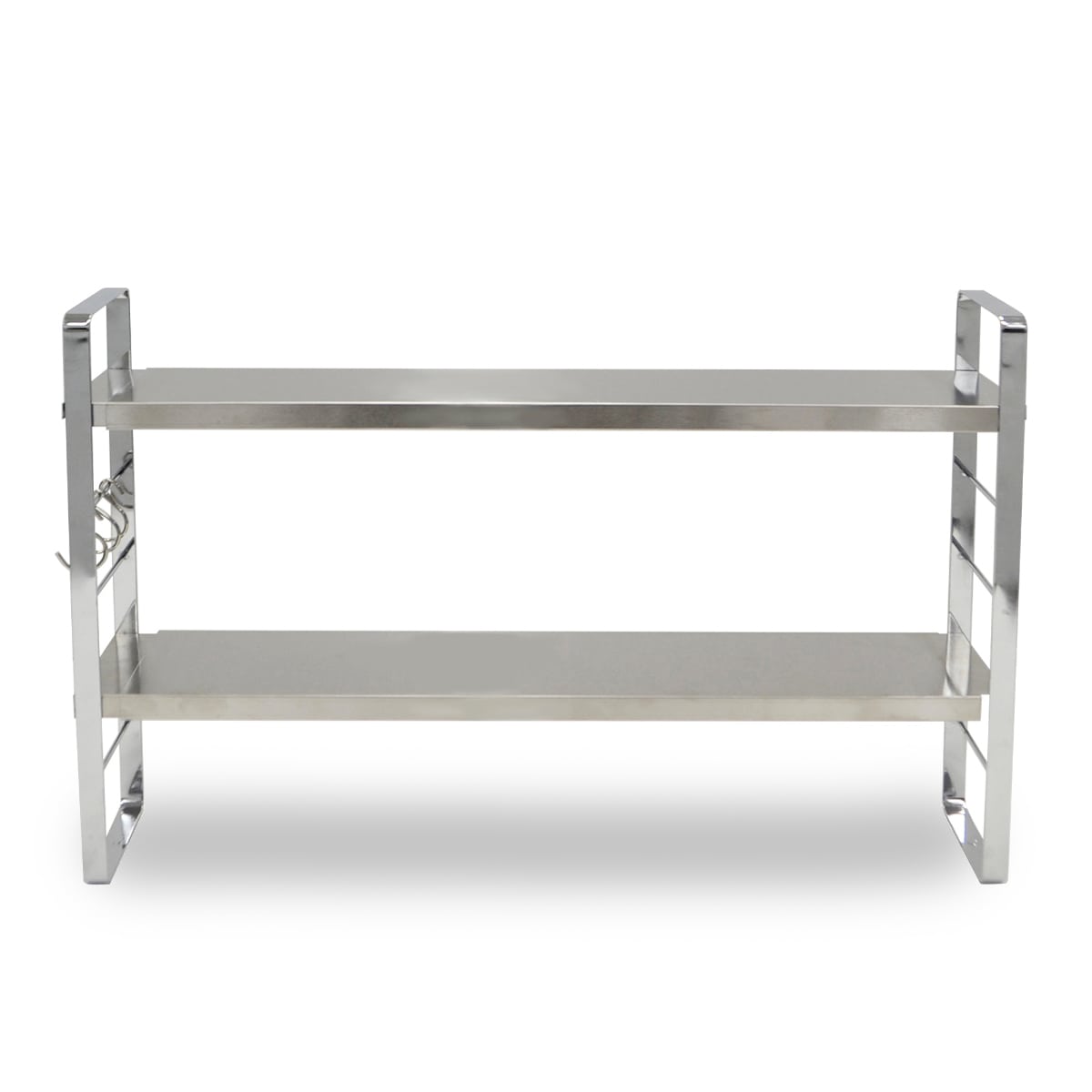 調味料ラック 伸縮スリムラック 幅52～91cm フック付き bws SELECTION （ 日本製 ステンレス 伸縮 ビーワースセレクション スパイスラック キッチンラック スリムラック 調味料スタンド 収納ラック スリム ）