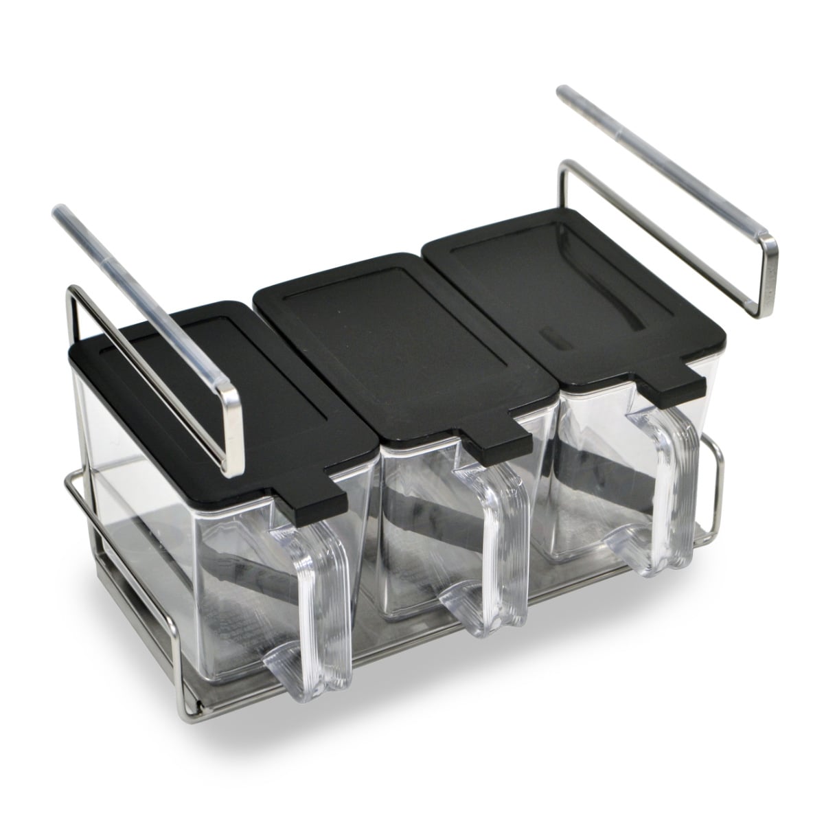 調味料ラック 吊り戸棚スパイスラック bws SELECTION （ 調味料ポット付き スプーン付き 日本製 ステンレス ビーワースセレクション 戸棚下収納 まな板ホルダー スパイスラック 吊り下げ収納 キッチンラック ）