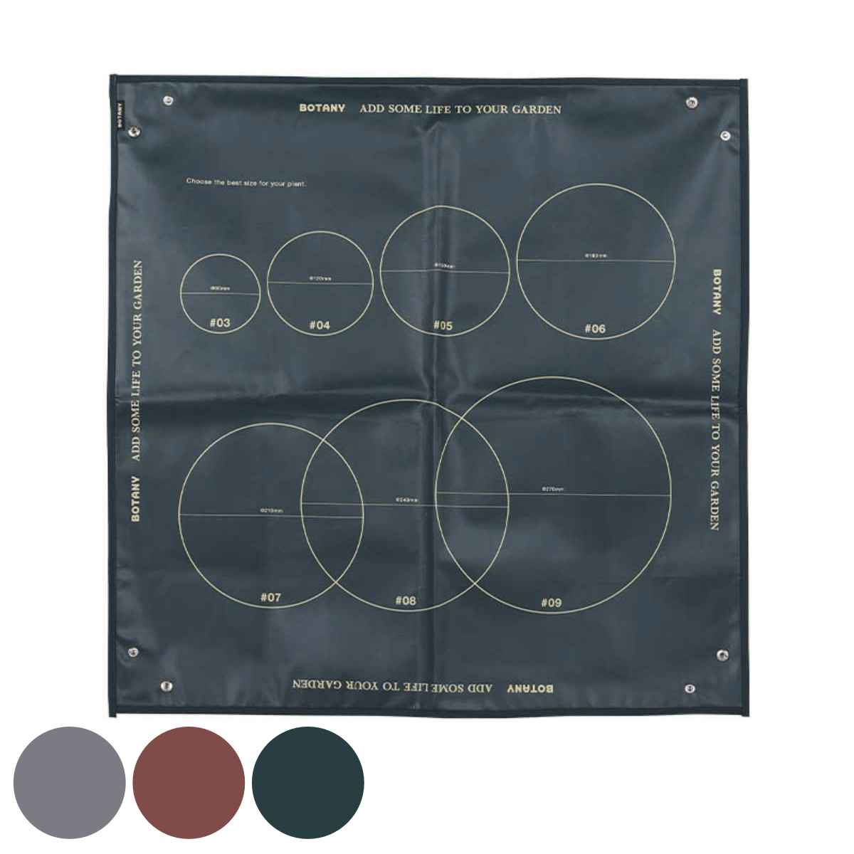 ダルトン 園芸シート リポットシートS 73×73cm （ 植え替えシート サニーシート 植替え 植物 株分け 汚れ防止 シート 正方形 ガーデニングトレーシート スナップ コンパクト 土 配合 ベランダ 庭 軽量 鉢 号数 ） 【ブラウン】