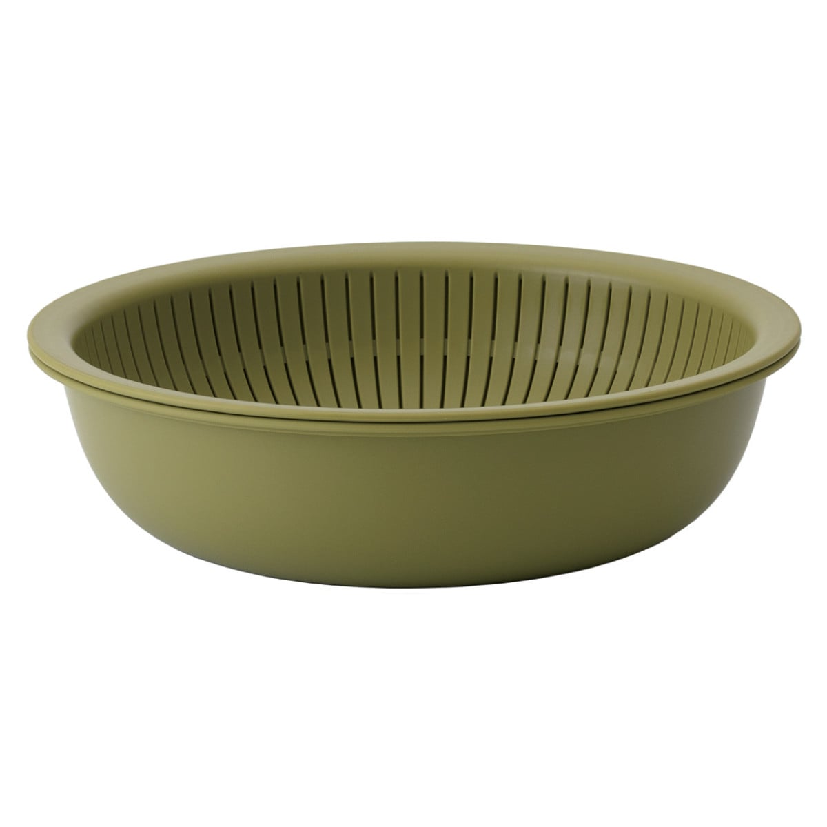 米研ぎボウル ザル 浅型 ライクイット 電子レンジ対応 食洗機対応 日本製 米とぎにも使えるザルとボウル LBK-02 （ like-it 米研ぎザル 米とぎ セット 米研ぎ用ボウル 米研ぎボール 水切りザル 水切りボウル ） 【グリーン】