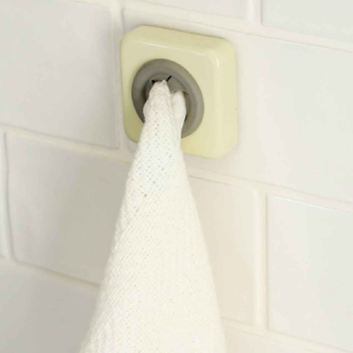 ダルトン タオルホルダー スクエア アイボリー （ DULTON タオル掛け ふきん掛け 粘着 壁面 タオルかけ 布巾掛け 壁面収納 収納 キッチン タオル ）