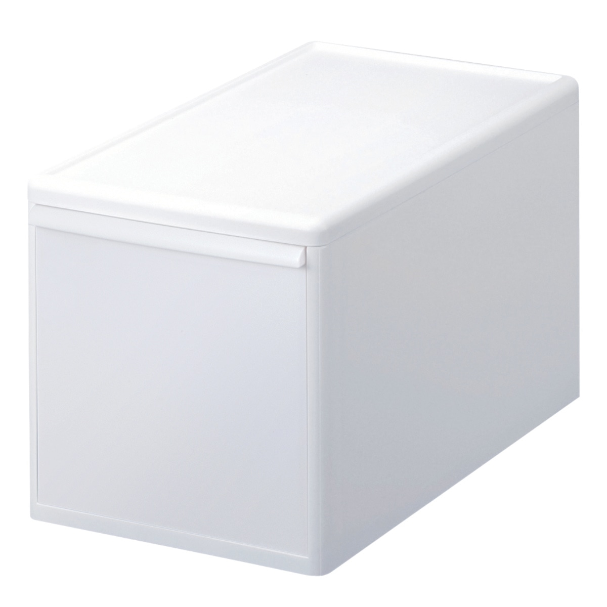 収納ケース 同色3個組 組み合わせて使える収納ケース ミディL （ 収納 プラスチック 引き出し 幅25.5×奥行46.5×高さ28cm 日本製 クローゼット 隙間収納 収納ボックス 脱衣所 押入れキッチン 積み重ね 同色3個セット ） 【オールホワイト】