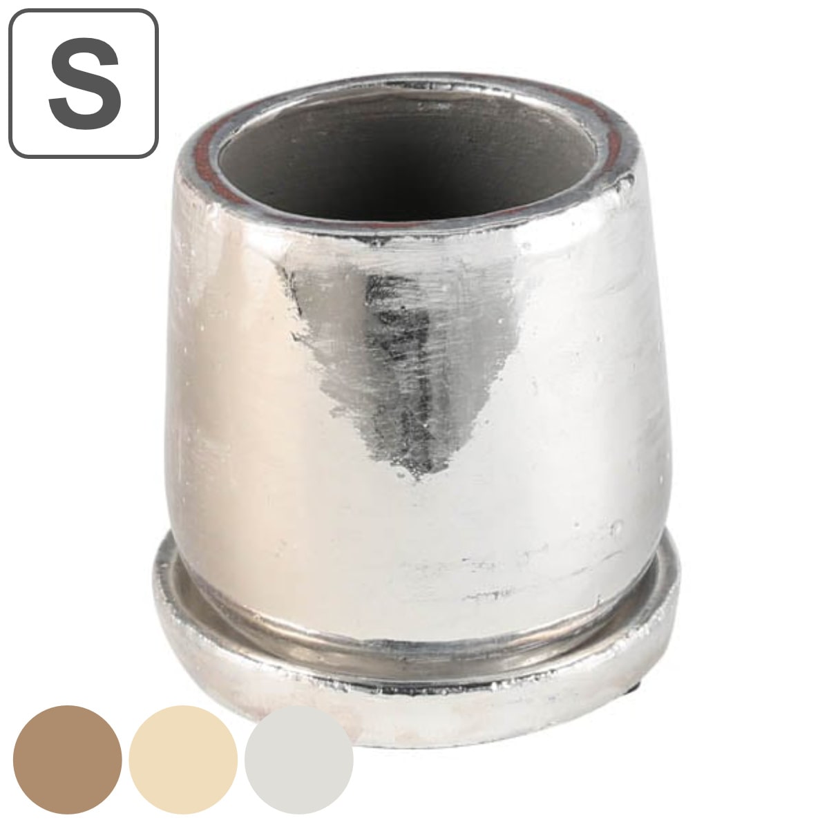 ダルトン 植木鉢 ラウンドポット S 直径10.5cm （ DULTON 植木鉢 プラントポット 植物用ポット 花器 鉢カバー ポット テラコッタ 丸 植木鉢カバー 植物 花 観葉植物 園芸 直植え インテリア 受皿 底穴あり 花資材 卓上 ） 【ブロンズ】