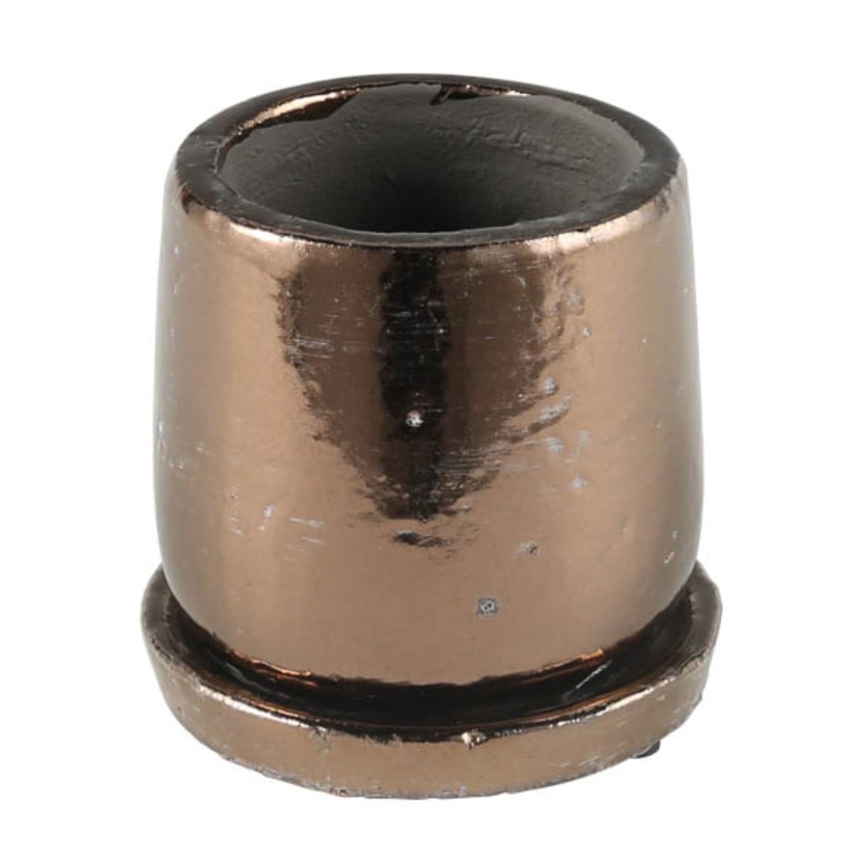 ダルトン 植木鉢 ラウンドポット S 直径10.5cm （ DULTON 植木鉢 プラントポット 植物用ポット 花器 鉢カバー ポット テラコッタ 丸 植木鉢カバー 植物 花 観葉植物 園芸 直植え インテリア 受皿 底穴あり 花資材 卓上 ） 【ブロンズ】