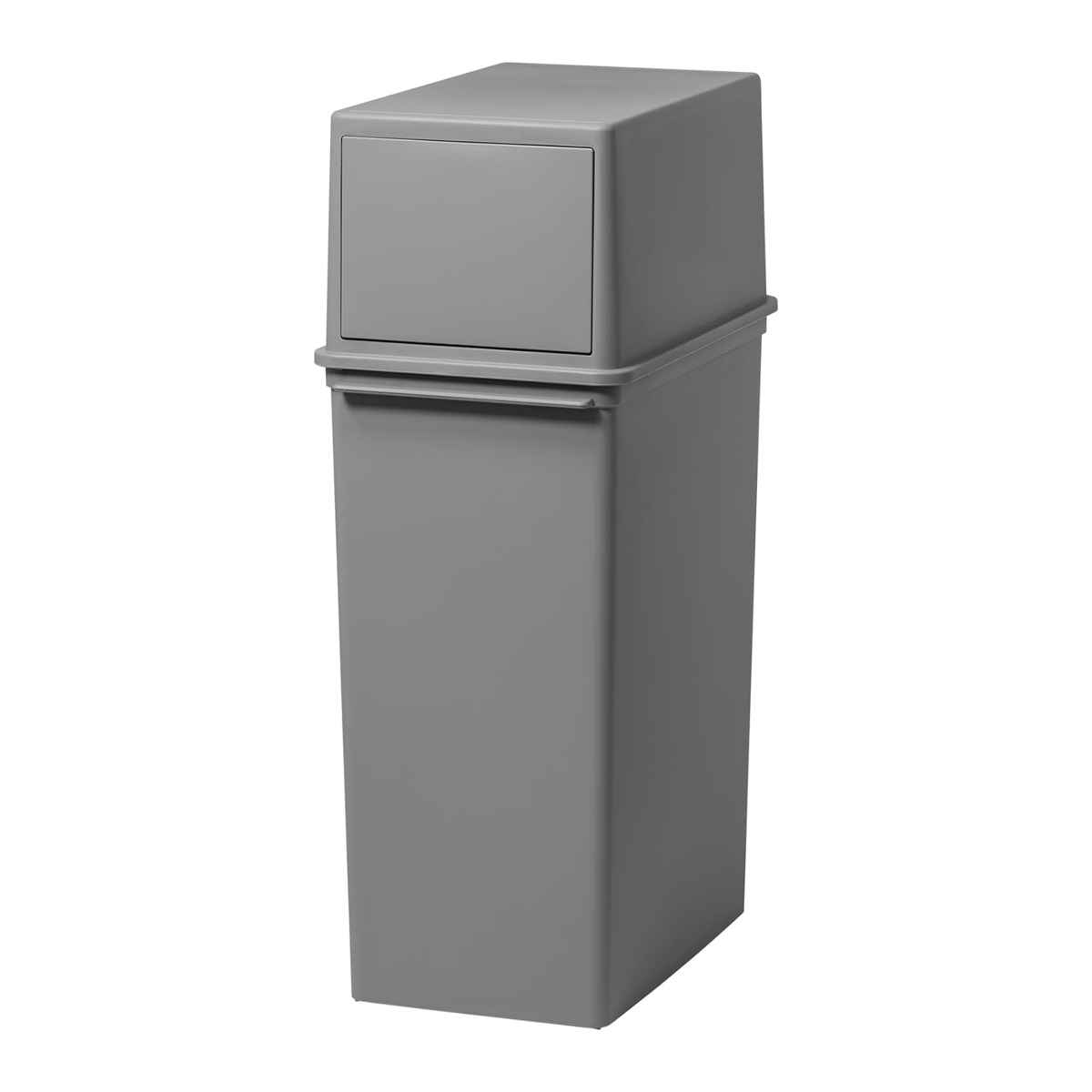 ゴミ箱 25L フロントオープン トラッシュビン 幅23cm （ ごみ箱 25リットル スイング フロント オープン 分別 積み重ねOK ふた付き シンプル ホワイト 棚下OK コンパクト スリム スタッキング 袋が見えにくい おしゃれ ） 【グレー】