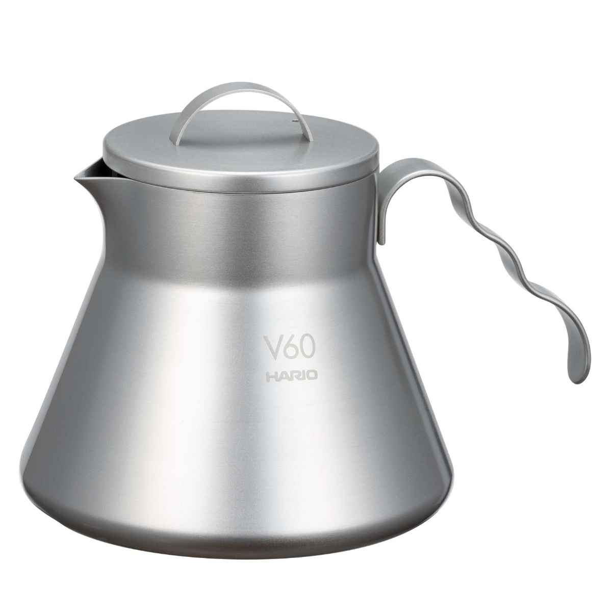 ハリオ メタルコーヒーサーバー V60 500ml ステンレス O-VCSM-50-HSV （ HARIO コーヒーサーバー 直火 コーヒーポット ティーポット アウトドア 自宅 家 コーヒー 珈琲 紅茶 お茶 三角 キャンプ おしゃれ ）