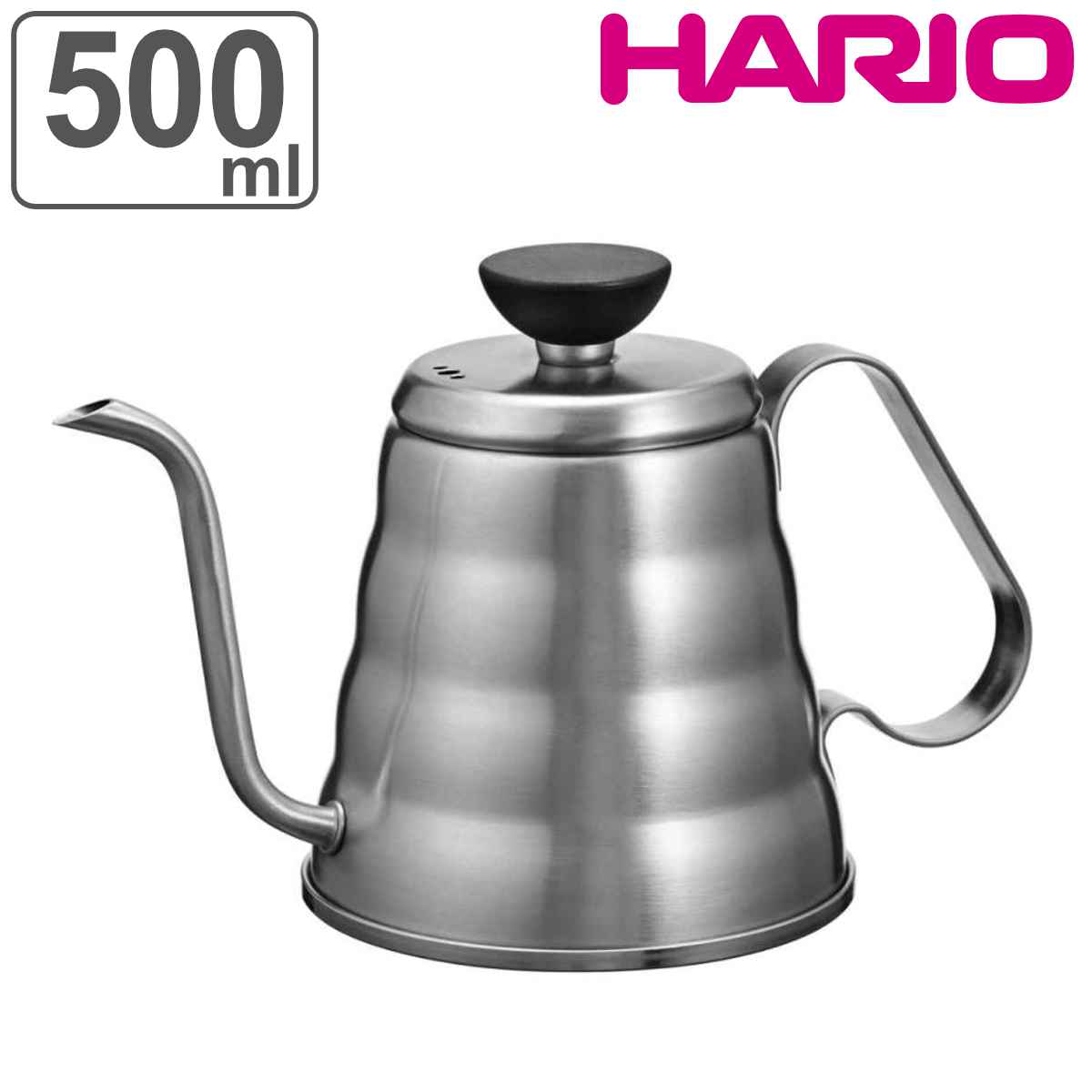 ハリオ メタルドリップケトル・ヴォーノ 500ml ステンレス （ HARIO 直火対応 ドリップポット コーヒーポット ドリップケトル アウトドア 自宅 家 コーヒー 珈琲 ハンドドリップ 細口 やかん キャンプ おしゃれ ）