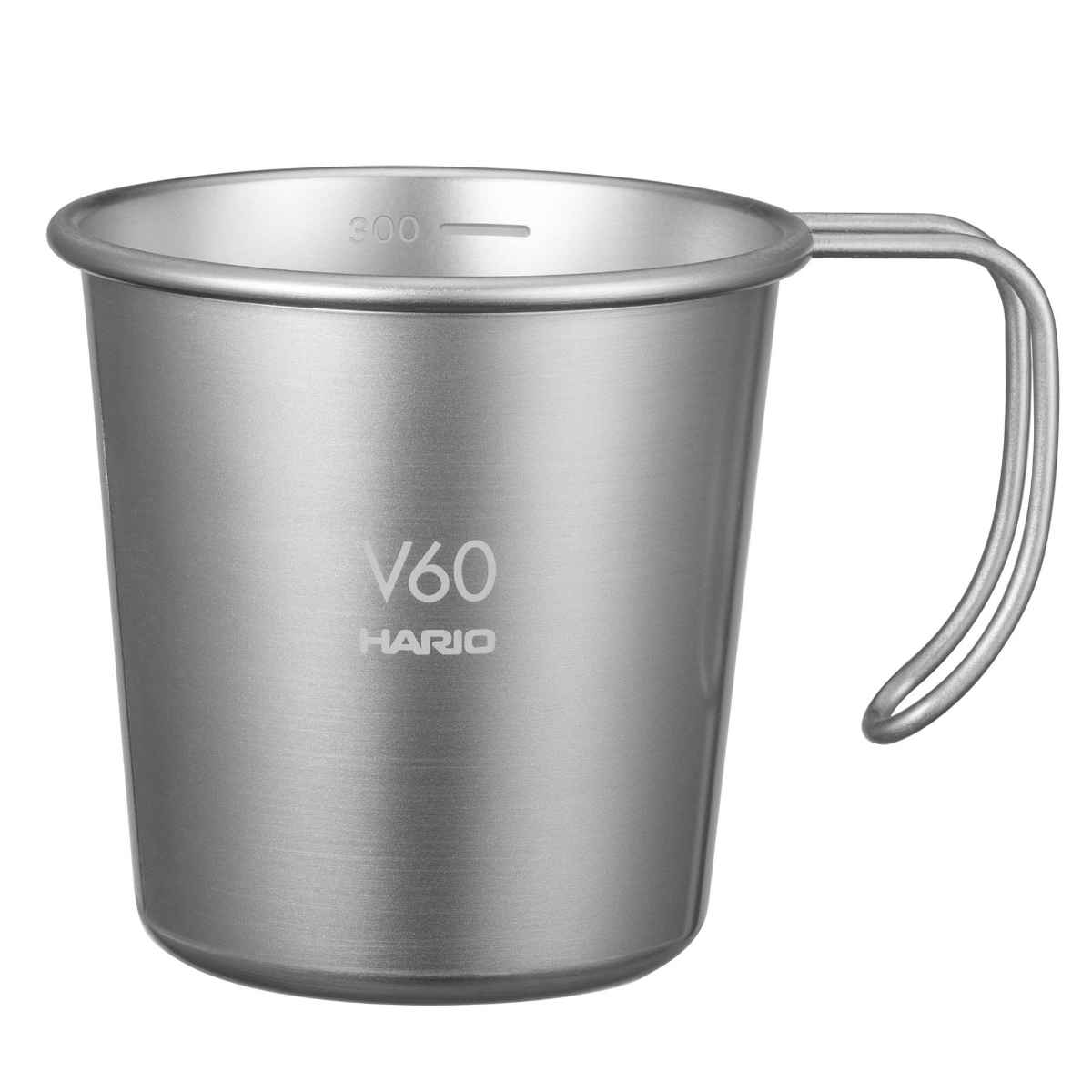 ハリオ メタルスタッキングマグ 320ml ステンレス O-VSM-30-HSV （ HARIO マグカップ コップ カップ マグ アウトドア 自宅 家 コーヒー 珈琲 紅茶 お茶 コンパクト 目盛り付き 持ち運び スタッキング おしゃれ キャンプ ）