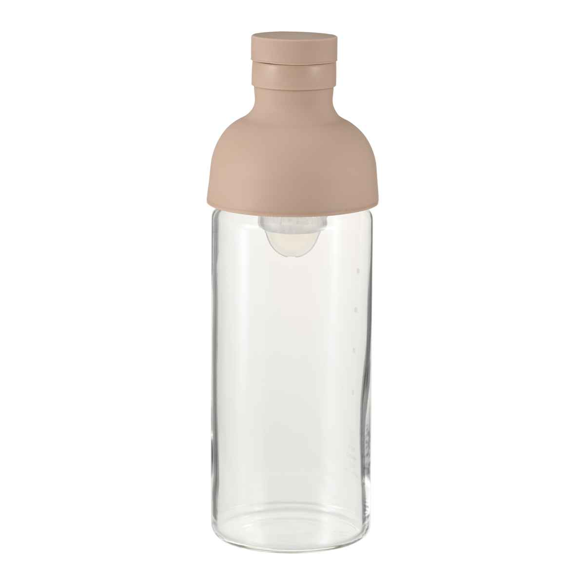 ハリオ フィルターインボトル 300ml Filter-in Bottle Portable 耐熱ガラス FIB-30 （ HARIO 食洗機対応 冷水筒 水差し 麦茶ポット 水さし 冷水ポット ガラス製 熱湯 スリム ストレーナー付き 茶こし付き 茶漉し ガラス ） 【スモーキーピンク】