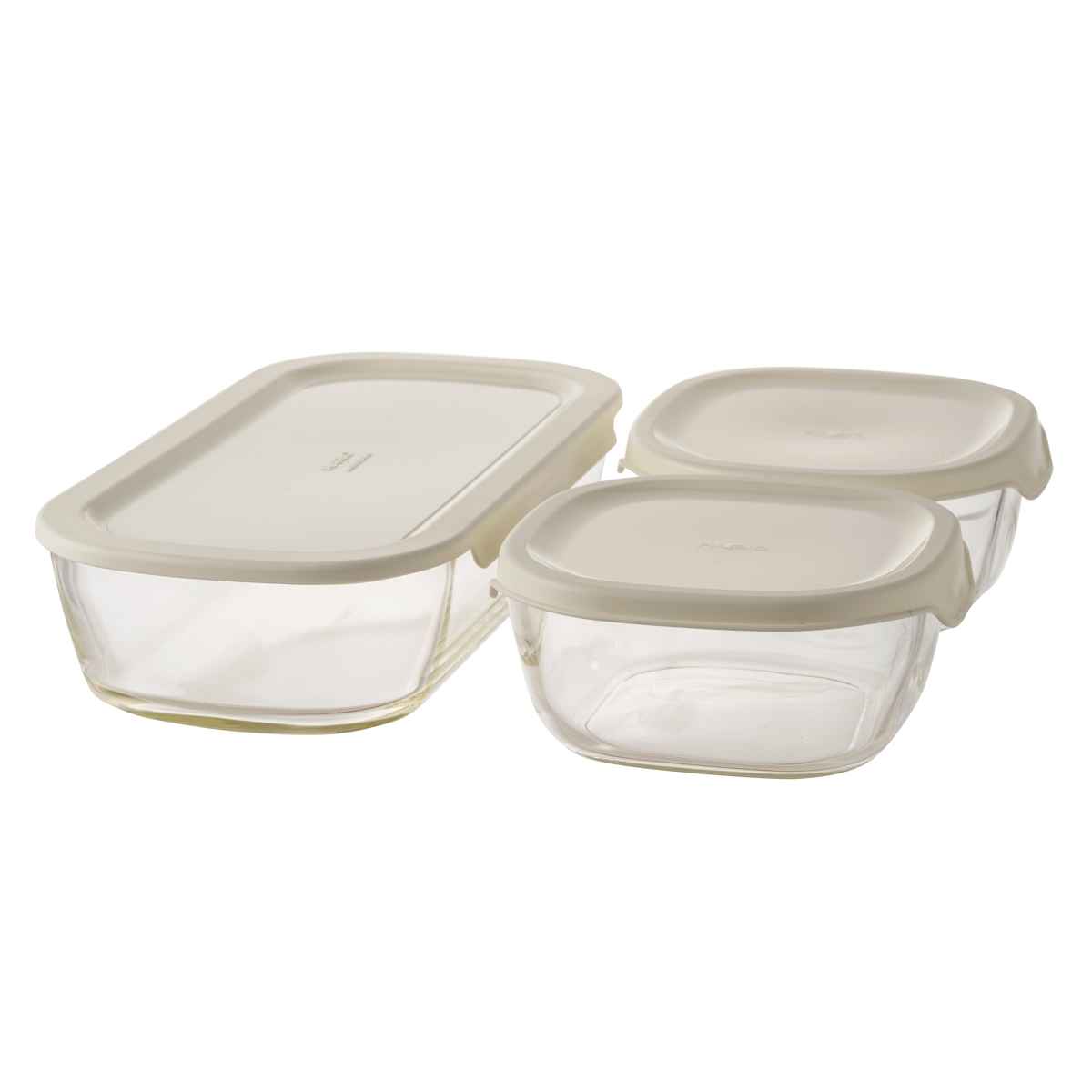 ハリオ 保存容器 600ml 1.4L スタッキング耐熱ガラスコンテナ M 3個セット （ HARIO 耐熱ガラス ガラス 電子レンジ対応 食洗機対応 オーブン対応 日本製 耐熱容器 保存 容器 ガラス容器 食品保存 積み重ね 耐熱 ）