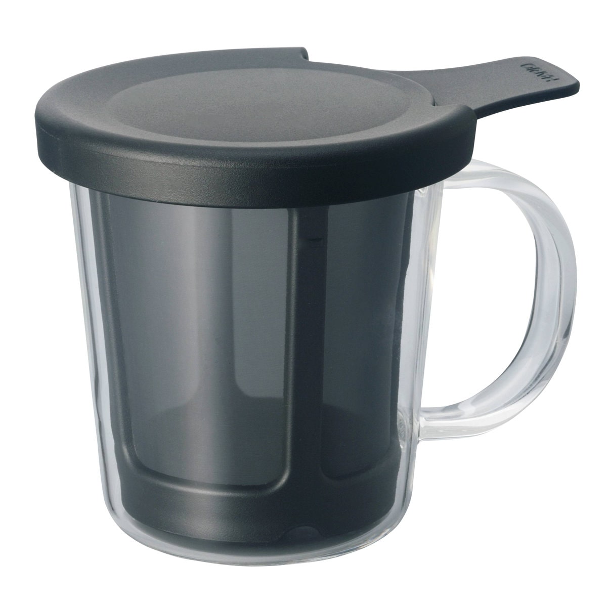 ハリオ ワンカップコーヒーメーカー 170ml 耐熱ガラス OCM-1-B （ HARIO 食洗機対応 コーヒーカップ フィルター付き 1人用 ストレーナー付き 取っ手付き コーヒー 珈琲 1杯分 1人暮らし キッチン用品 おしゃれ ）