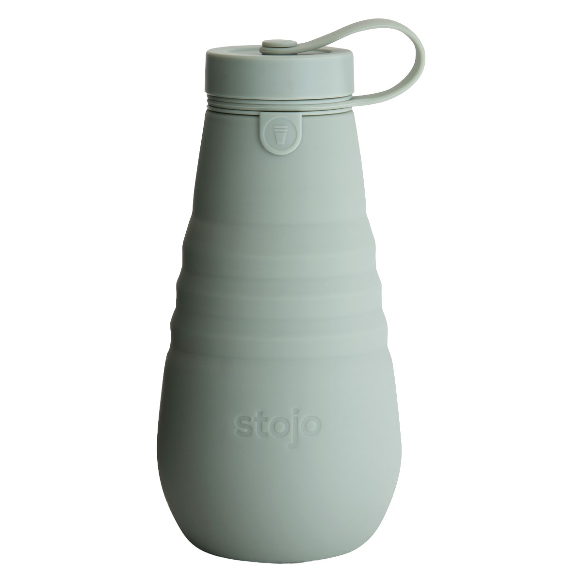 水筒 stojo BOTTLE 590ml スクリュー 食洗機 電子レンジ 対応 （ ストージョ タンブラー シリコン カップ 折りたたみ マイカップ コーヒー ふた付き 持ち運び アイス ホット おしゃれ エコ ストラップ付き ） 【SAGE】