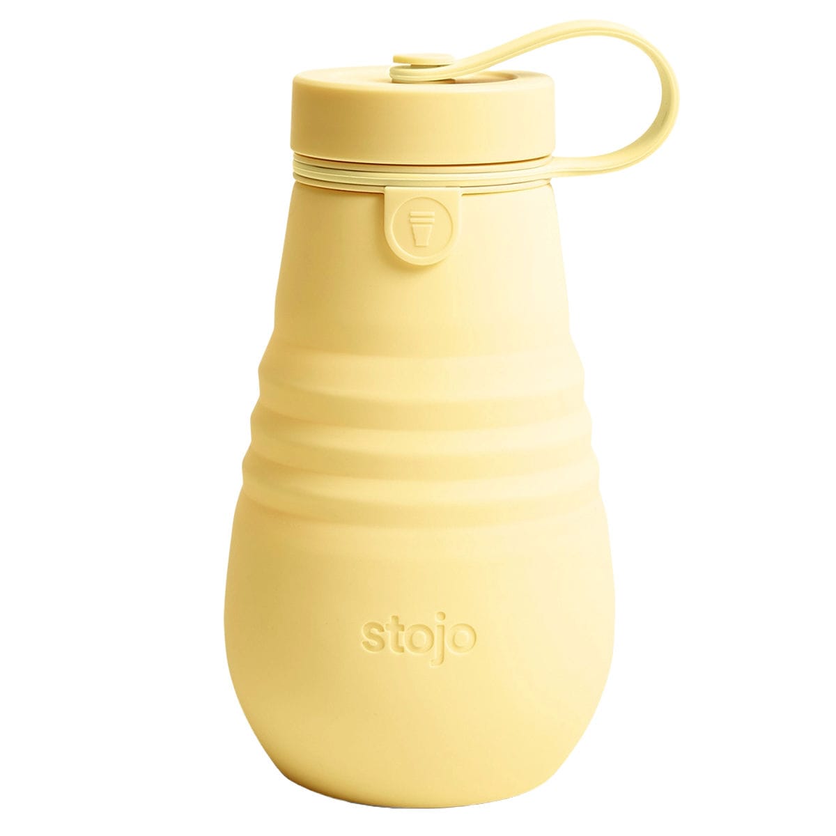 水筒 stojo BOTTLE 400ml スクリュー 食洗機 電子レンジ 対応 （ ストージョ タンブラー シリコン カップ 折りたたみ マイカップ コーヒー ふた付き 持ち運び アイス ホット おしゃれ エコ ストラップ付き オフィス 車 ） 【MIMOSA】