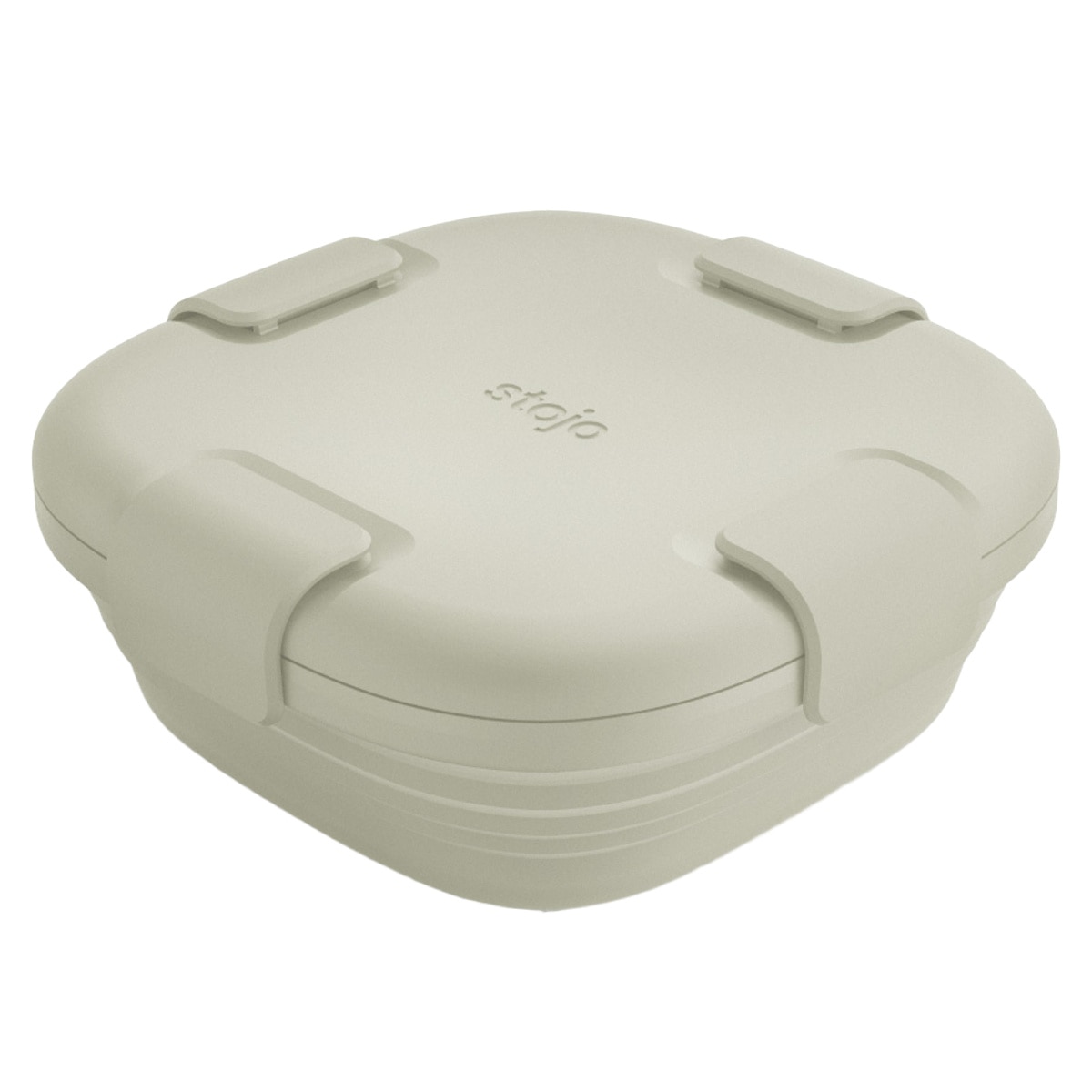 弁当箱 stojo BOX 700ml 1段 大人 食洗機 電子レンジ 折りたためる （ ストージョ 弁当 お弁当箱 シリコン 保存容器 折りたたみ ランチボックス 持ち運び レンジ対応 食洗機対応 一段 おしゃれ 4点ロック ） 【OAT】