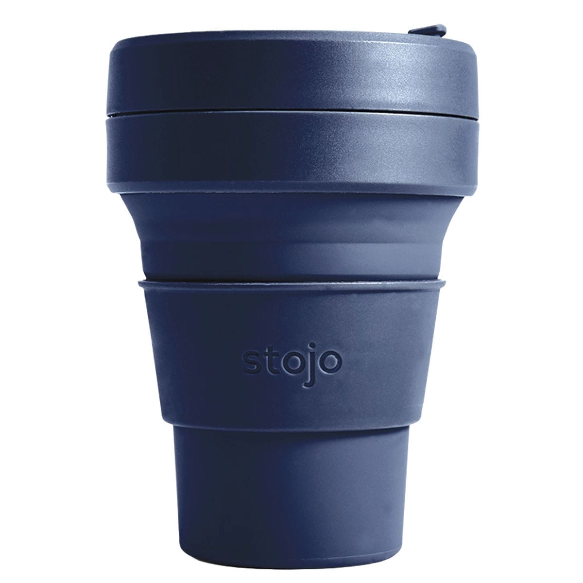 タンブラー stojo POCKET 355ml 持ち運び 蓋付き コーヒー 折りたためる （ ストージョ 水筒 シリコン カップ 折りたたみ 食洗機対応 マイカップ ふた付き マイタンブラー コップ 折り畳み アイス ホット おしゃれ エコ コンパクト ） 【DENIM】