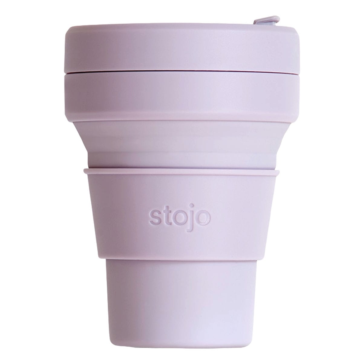 タンブラー stojo POCKET 355ml 持ち運び 蓋付き コーヒー 折りたためる （ ストージョ 水筒 シリコン カップ 折りたたみ 食洗機対応 マイカップ ふた付き マイタンブラー コップ 折り畳み アイス ホット おしゃれ エコ コンパクト ） 【LILAC】