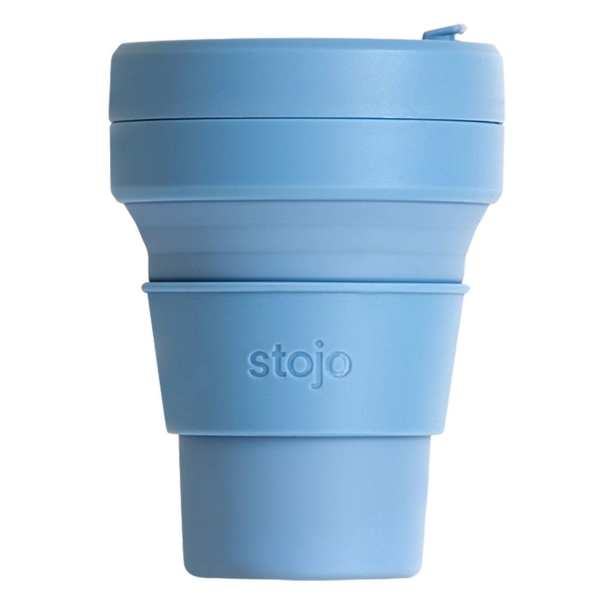 タンブラー stojo POCKET 355ml 持ち運び 蓋付き コーヒー 折りたためる （ ストージョ 水筒 シリコン カップ 折りたたみ 食洗機対応 マイカップ ふた付き マイタンブラー コップ 折り畳み アイス ホット おしゃれ エコ コンパクト ） 【STEEL】