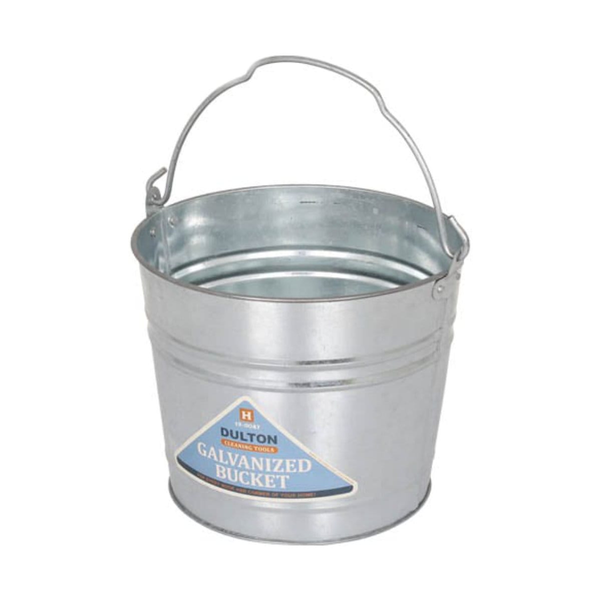 バケツ 4L ガルバナイズドバケツ （ ばけつ スチール製 4リットル ガーデニング 収納 取っ手付き 小さい 幅23.5×奥行21.5×高さ19cm シルバー グレー オリーブ おしゃれ ） 【シルバー】