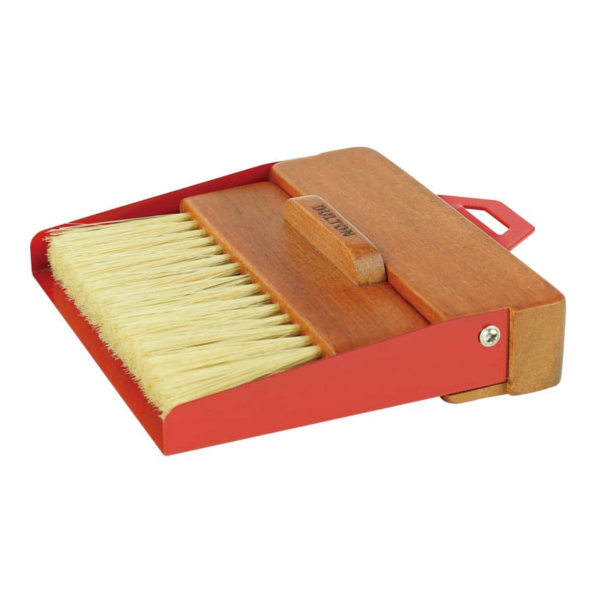 ダルトン ほうきちりとりセット ダストパンアンドブラシ （ DULTON 卓上 ミニ ほうき ちりとり セット 幅14.6 マグネット 木製 スチール 玄関 おしゃれ 箒 ホウキ ほうきセット ちりとり付き 外掃除 掃き掃除 掃除用品 ） 【レッド】