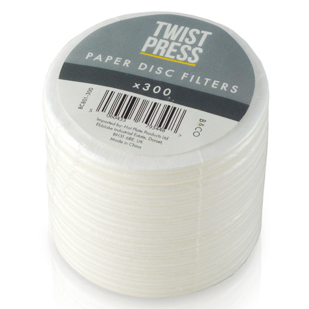 ツイストプレス 専用 BARISTA＆CO フィルター Disc Paper Filter 300枚 （ バリスタ＆コー ツイストプレス用 交換用 紙製 ペーパーフィルター コーヒー フィルター コーヒー プレス 珈琲 ドリッパー コーヒーメーカー ）