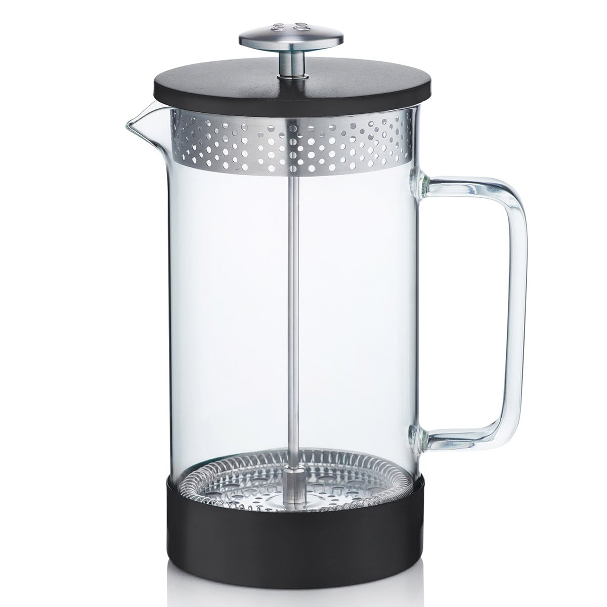 フレンチプレス BARISTA&CO コーヒーメーカー CoreCoffeePress 8Cup （ バリスタ＆コー コーヒープレス 1000ml コーヒー プレス ドリッパー ペーパーレス 耐熱ガラス 珈琲 カフェプレス ステンレス アウトドア フィルター不要 ） 【BLACK】