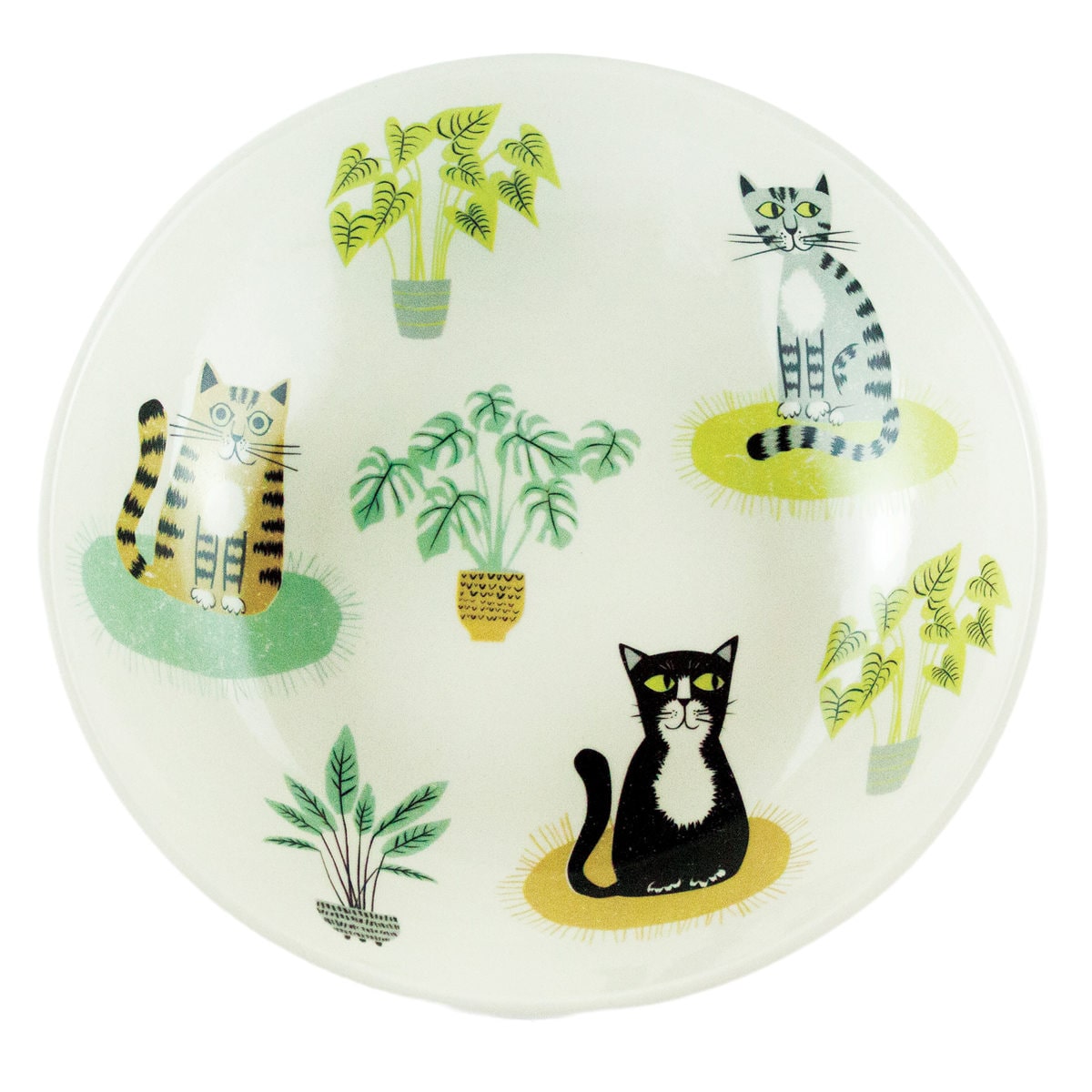お皿 Hannah Turner ネコ Cat Pasta Bowl （ ハンナターナー 21.5cm 皿 パスタボウル ボウル 陶器 食器 カレー皿 食洗機対応 電子レンジ対応 ねこ 中皿 おしゃれ 深皿 カレー パスタ サラダ 動物 グッズ キャット 猫 ）